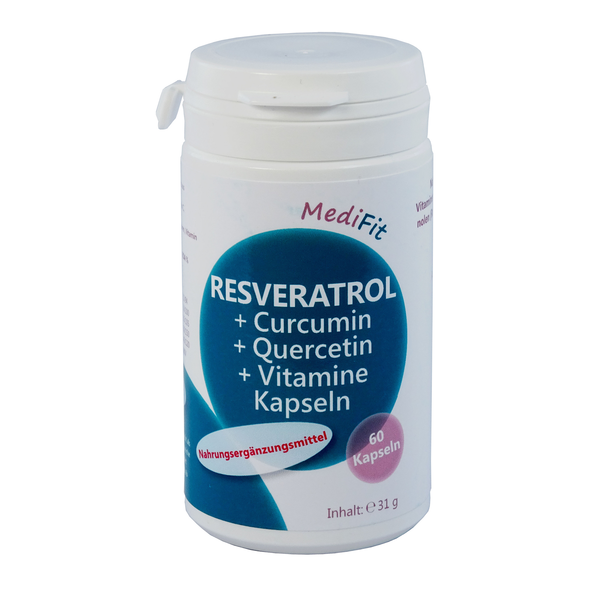 Resveratrol+Curcumin+Quercetin+Vitamine Kapseln 60 St 60 St